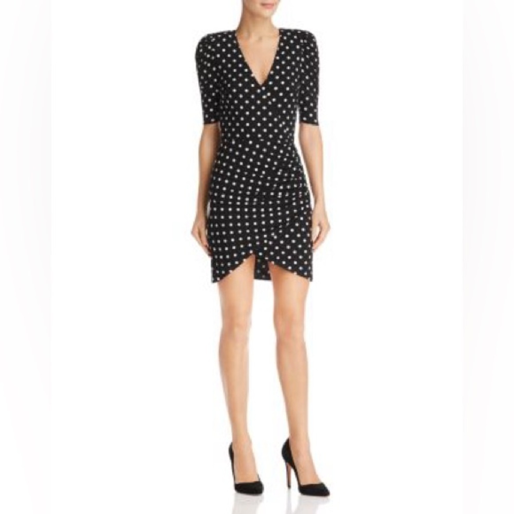 Alice and Olivia Judy Ruched Polka Dot Dress (105)